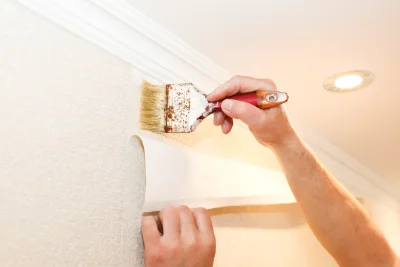Pose de papier peint à Merlaut — revêtements muraux et toiles de verre